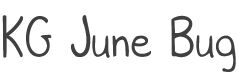 KG June Bug Font preview