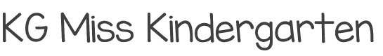 KG Miss Kindergarten Font preview
