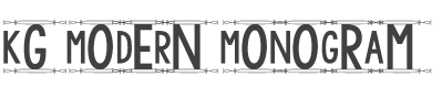 KG Modern Monogram Font preview