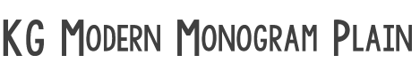 KG Modern Monogram Plain style