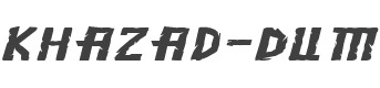 Khazad-Dum Expanded Italic style