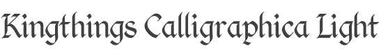 Kingthings Calligraphica Light Font preview
