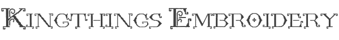 Kingthings Embroidery Font preview
