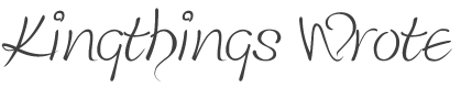 Kingthings Wrote Font preview