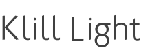Klill Light Font preview
