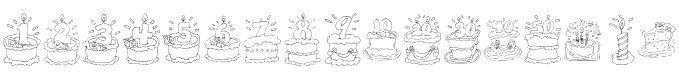 KR Birthday Cake! Dings Font preview
