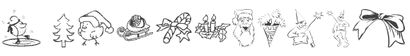 KR Christmas Jewels 2005 3 Font preview