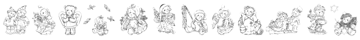 KR Holiday Teddies Two Font preview