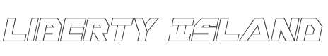 Liberty Island Outline Italic style