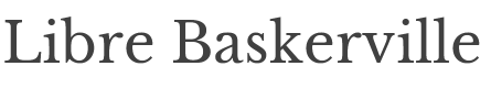 Libre Baskerville Font preview