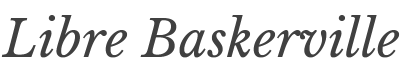 Libre Baskerville Italic style
