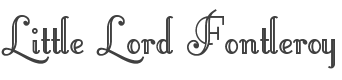 Little Lord Fontleroy Font preview