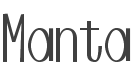 Manta Font preview