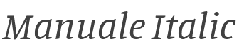 Manuale Italic style