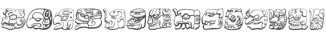 Mayan Dingbats Font preview