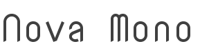 Nova Mono Font preview