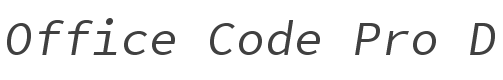 Office Code Pro D Italic style
