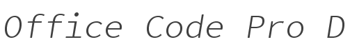 Office Code Pro D Light Italic style