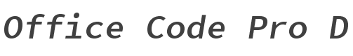 Office Code Pro D Medium Italic style