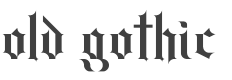 Old Gothic Font preview
