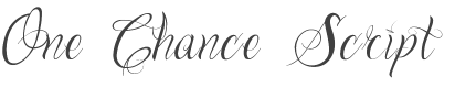 One Chance Script Font preview