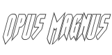 Opus Magnus Outline Condensed Italic style