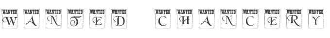 PF Wanted Chancery Font preview