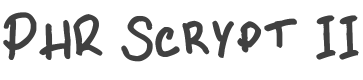 PHR Scrypt II Font preview