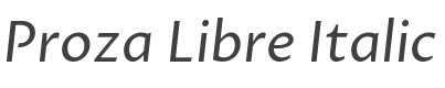 Proza Libre Italic style