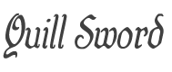 Quill Sword Condensed Italic style