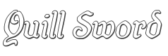 Quill Sword Outline Italic style