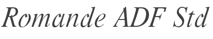 Romande ADF Std Italic style
