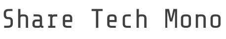 Share Tech Mono Font preview