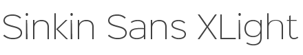 Sinkin Sans XLight style