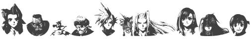 SO Final Fantasy VII Font preview