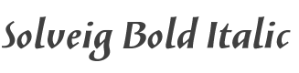 Solveig Bold Italic style