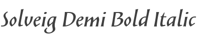 Solveig Demi Bold Italic style