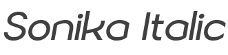 Sonika PERSONAL USE Regular Italic style