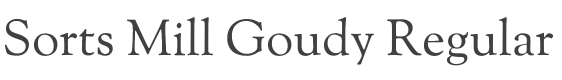 Sorts Mill Goudy Font preview