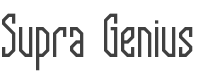 Supra Genius Lines BRK Font preview