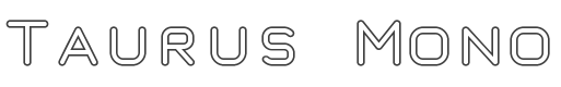 Taurus Mono Outline Font preview