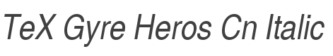 TeX Gyre Heros Cn Italic style