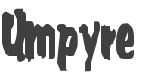 Umpyre Font preview