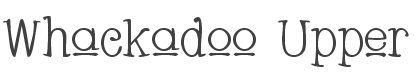 Whackadoo Upper Font preview
