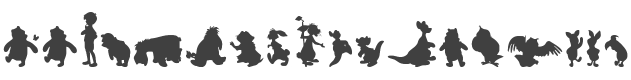 Winnie Silhouettes Font preview