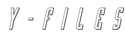 Y-Files Title 3D Italic style