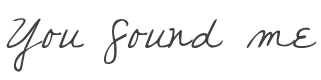You found me Font preview