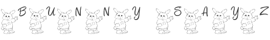 101! Bunny Sayz... Font preview