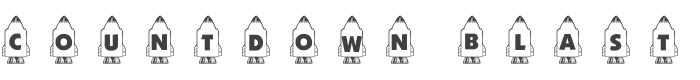 101! Countdown ta Blast Off! Font preview
