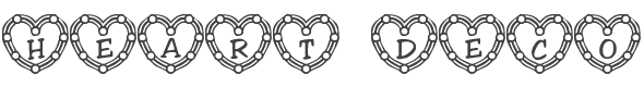101! Heart Deco Font preview